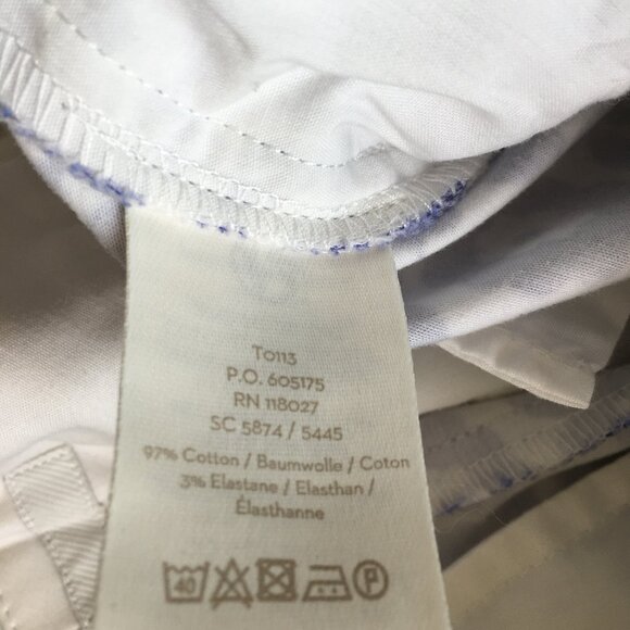 BODEN Blue White Floral Print Slit Hem Dress Pant - Picture 3 of 9